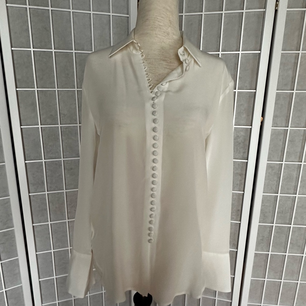 Club Monaco XS White Blouse